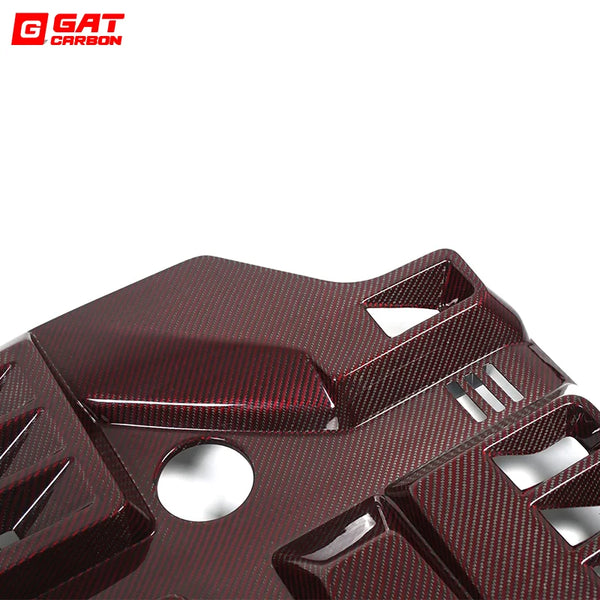For BMW G87 M2 2023+ G82 M4 G80 M3 2021+ Red Carbon Engine Cover Trim Accessories