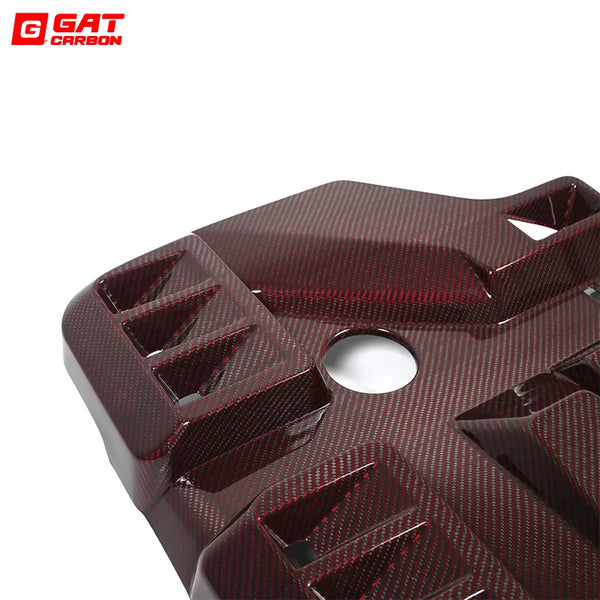For BMW G87 M2 2023+ G82 M4 G80 M3 2021+ Red Carbon Engine Cover Trim Accessories