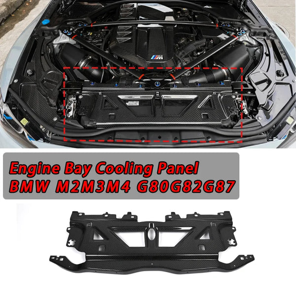 Dry Carbon Fiber Engine Bay Cooling Shroud For BMW M2 G87 M3 G80 M4 G82 G83 2021+