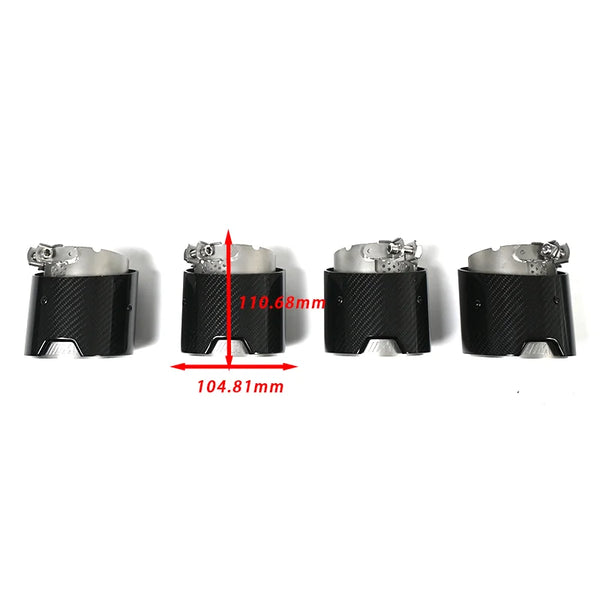 For BMW M2 M3 M4 Carbon Fiber Tailpipe G80 G81 G82 G83 G87 Exhaust Pipe Muffler Tip Nozzle Exhaust Head 4 PCS