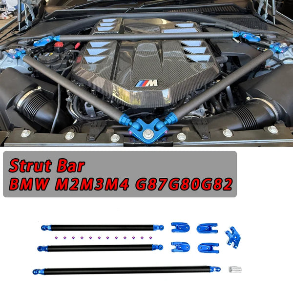 Dry Carbon Fiber Engine Strut Bar For BMW G80 M3 G82 G83 M4G87 M2