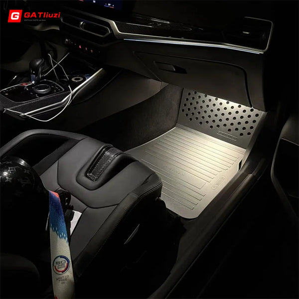 For BMW G80M3 G82M4 2021+ Magnesium Aluminum Alloy Car Need Drilling Non-slip Foot Pedals Rest Accelerator Tray Accessories