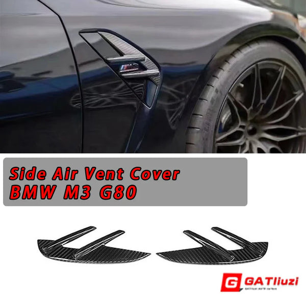 Dry Carbon Fiber Side Air Vent Cover For BMW G80 M3 G82 G83 M4 2021-2015