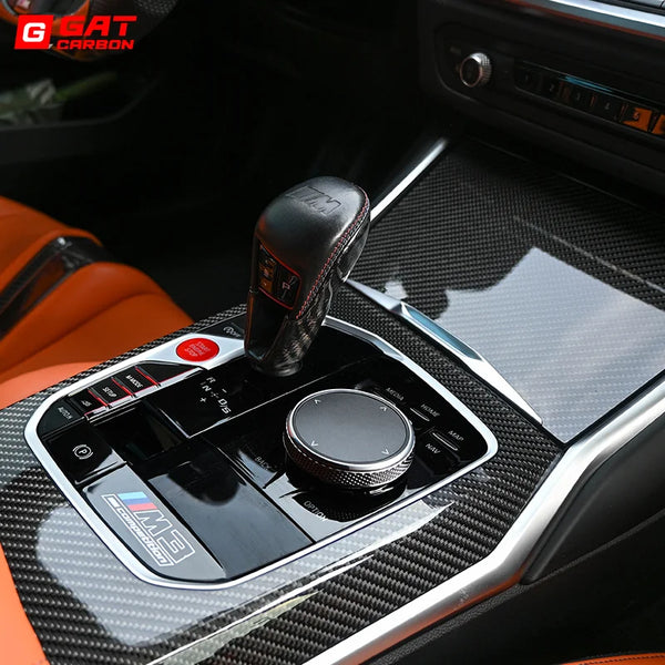 Dry Carbon Fiber Gear Shift Cover For BMW M2 M3 M4/X3M X4M X5M X6M Lci/XM Gear Selector Cover Knob Trim