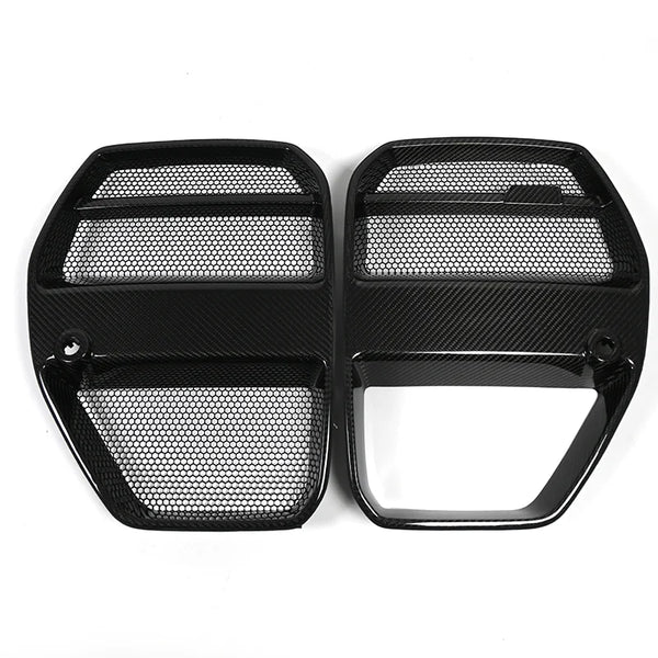 For BMW G80 G81 M3 G82 G83 M4 Real Carbon Fiber Front Grille V Style