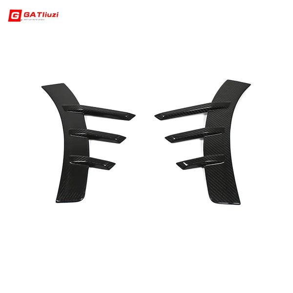 Dry Carbon Fiber Front Bumper Fender Arch Trim Set Canards for BMW M2 G87 2023+