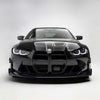 Dry Carbon Fiber Front Grille ST Style With ACC For BMW M3 M4 G80 G82 G83 2021+