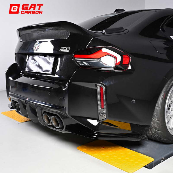 Dry Carbon Fiber Rear Diffuser Reflective Strip Sticker for BMW G87 M2