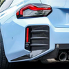 Dry Carbon Fiber Rear Fog Light Cover Side Frame Set For BMW M2 G87 2023+