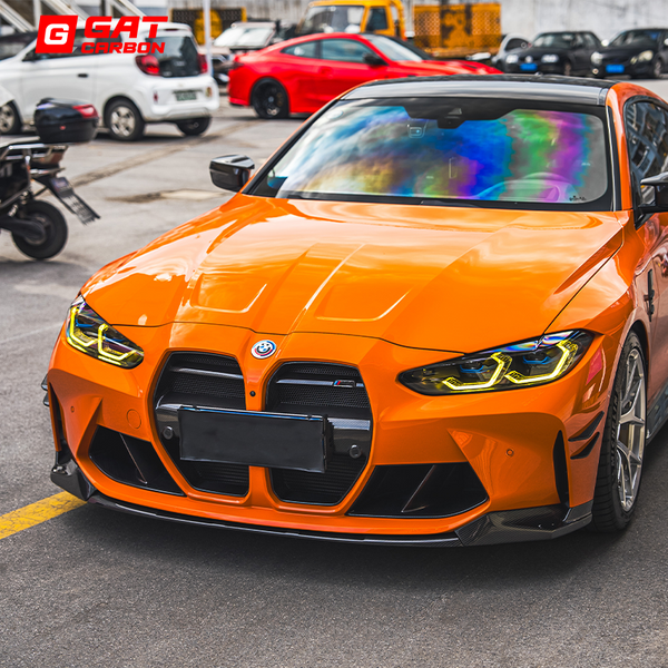 Dry Carbon Fiber Front Grille One-piece V Style For BMW M3 M4 G80 G82 G83 2021+