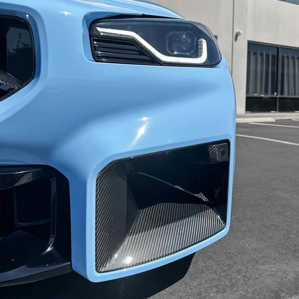 Front Bumper Vent Set For BMW G87 M2 2023+ Dry Carbon Fiber MP Style