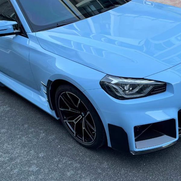 Dry Carbon Fiber Front Bumper Fender Arch Trim Set Canards for BMW M2 G87 2023+