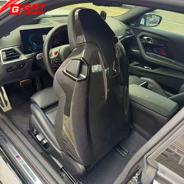 Dry Carbon Fiber Seat Back Cover Replacement Style For BMW M4 G82 M2 G87 Couper Interior Parts