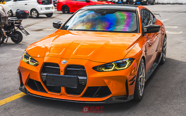 Dry Carbon Fiber Front Grille One-piece V Style For BMW M3 M4 G80 G82 G83 2021+