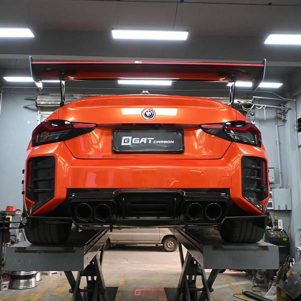 For BMW G87 M2 Rear Diffuser V Style Dry Carbon Fiber