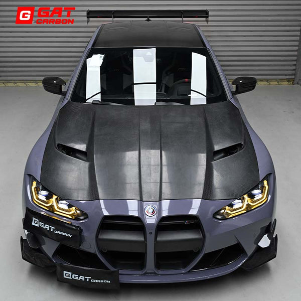 For BMW G80M3 G82M4 Prepreg Dry Carbon Fibre Hood AV Style