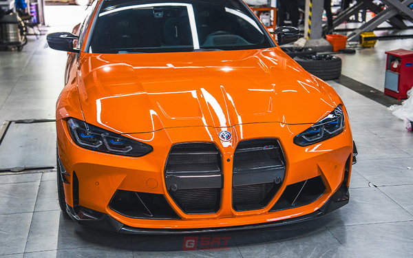 Dry Carbon Fiber Front Grille One-piece V Style For BMW M3 M4 G80 G82 G83 2021+