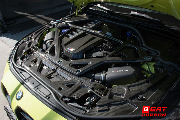 Dry Carbon Fiber GAT Style Strut Bar For BMW G80M3 G82M4 G87M2