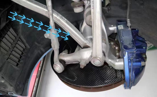 Dry Carbon Fiber Front Brake Cooling Down Air Duct Shield Plate for BMW G87 M2 G80 G81 M3 G82 M4