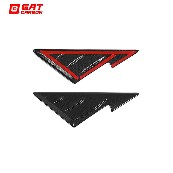 2PCS Car Mirror Caps Side Window Spoiler Triangle Cover Trim For BMW G87 M2 Dry Carbon Fiber Accessories