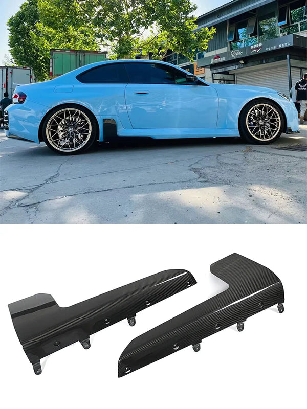 Dry Carbon Fiber Side Skirts Lip Flaps Extension Rocker Splitters Diff ...