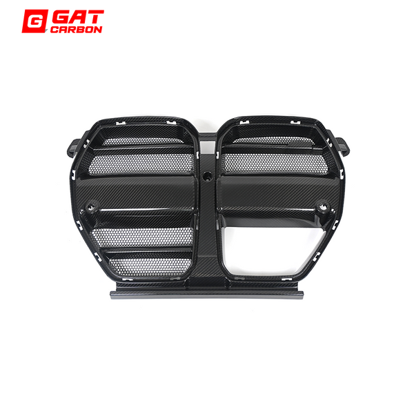 Dry Carbon Fiber Front Grille One-Piece ST Style With ACC For BMW M3 M4 G80 G82 G83 2021+