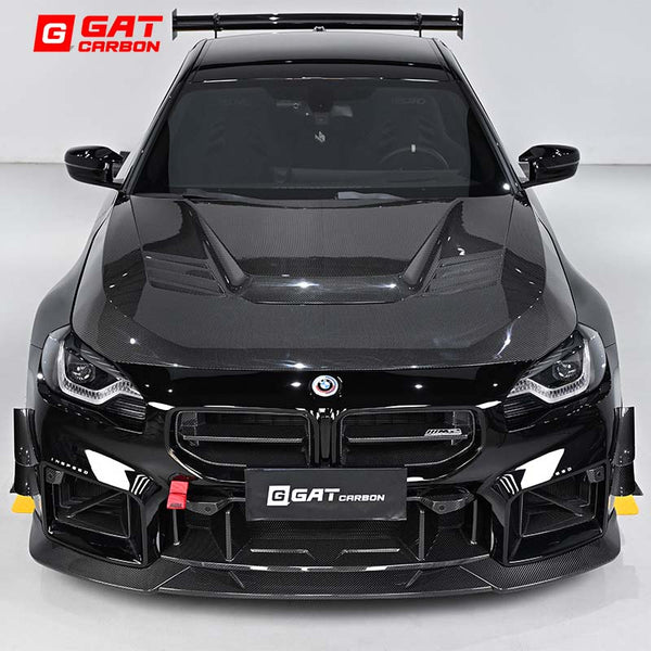 Front Bumper Air Vent Duct Set For BMW G87 M2 2023+ Dry Carbon Fiber CS Style