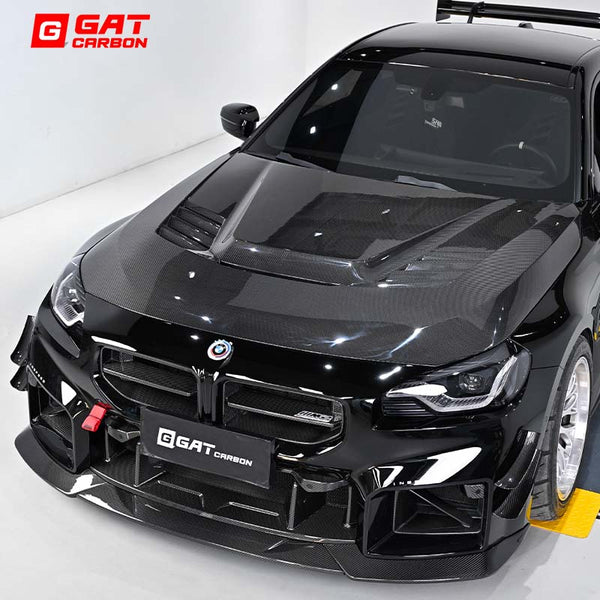 Front Bumper Air Vent Duct Set For BMW G87 M2 2023+ Dry Carbon Fiber CS Style