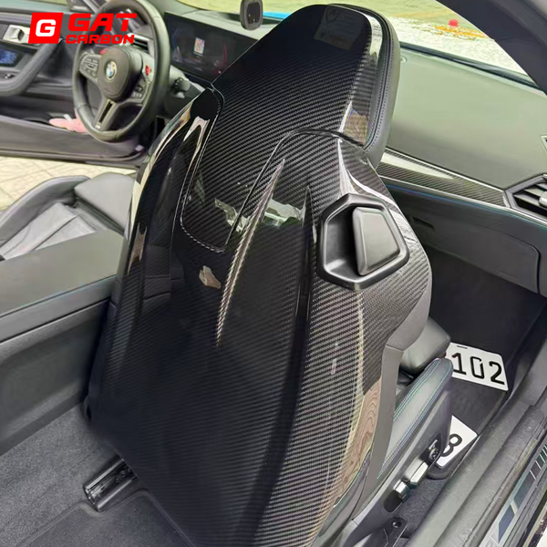 Dry Carbon Fiber Seat Back Cover Replacement Style For BMW M4 G82 M2 G87 Couper Interior Parts