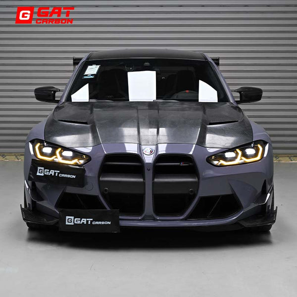 For BMW G80M3 G82M4 Prepreg Dry Carbon Fibre Hood AV Style