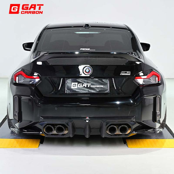 Dry Carbon Fiber Rear Diffuser Reflective Strip Sticker for BMW G87 M2
