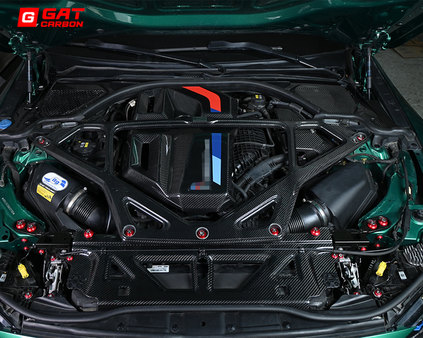Dry Carbon Fiber GAT Style Strut Bar For BMW G80M3 G82M4 G87M2